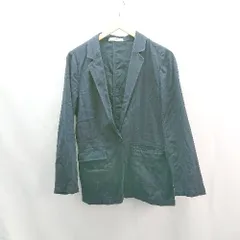 ◇ IEDIT イディット シングル 無地 シンプル 長袖 テーラードジャケット サイズLL ネイビー レディース E  【1305020000832】のサムネイル