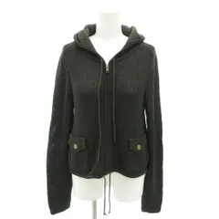 セオリーリュクス theory luxe ニットパーカー フーディー 40 ダークブラウン ジップアップ /YJ ■GY60のサムネイル