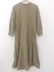 ◇ GALLARDAGALANTE バンドカラー シンプル 大人女子 長袖 ロング シャツワンピース サイズF ベージュ レディース P  【1307040007129】のサムネイル
