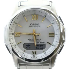 カシオ CASIO ウェーブセプター WVA-M630 腕時計 ウォッチ タフソーラー ロゴ カレンダー付き シルバー色 ■GY18 /MQ