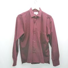 ◇ EMMA CLOTHES 엠마 클로즈 심플 캐주얼 두꺼운 긴팔 셔츠 사이즈 M 와인 레드 남성 E [1307120001009]