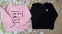 MLBキッズ スウェット Tシャツ ピンク/ブラック 110