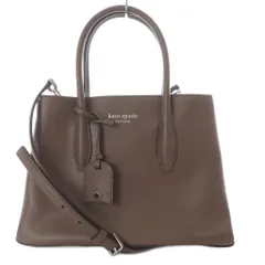 ケイトスペード KATE SPADE エヴァ スモール サッチェル トートバッグ ショルダーバッグ 2way レザー ダークブラウン /YO10