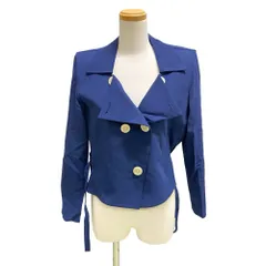 イヴサンローラン YVES SAINT LAURENT 変形デザインジャケット  M 青 ブルー ウール /TD ■GY99のサムネイル