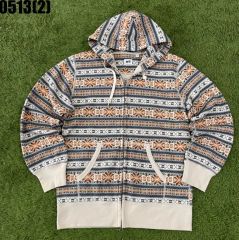 00s archive Ethnic Border Zip Hoodie - メルカリ