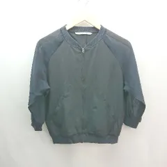 ◇ RAY CASSIN レイカズン ジップアップ ラグラン袖 透け感 半袖 ブルゾン サイズF ブラック レディース E  【1307120047076】のサムネイル
