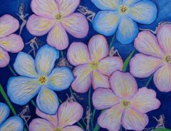 油絵 菅家令子 絵 絵画 インテリア uF6-062304 花 - メルカリ