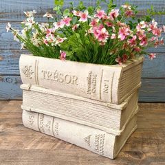 植木鉢 BOOK型 オシャレ アンティーク ガーデニング - メルカリ