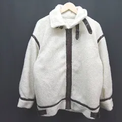 ■ apres jour mignon ファスナー ポケット もこもこ 長袖 ブルゾン サイズＦ ホワイト ブラウン レディース E  【1307210033880】のサムネイル
