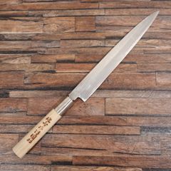 ☆新品送料込☆源正房はがね鍛造刺身包丁180mm右片刃裏押し済化粧箱入