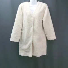 ■ FREAK’SSTORE フリークスストア ボア生地 カジュアルテイスト 長袖 ブルゾン サイズF アイボリー レディース E  【1307260007251】