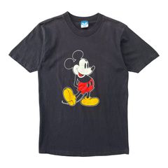 Disney ミッキーマウス ビンテージ Tシャツ 青タグ 80s オフィシャル 