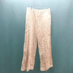 ◇ FRAMe WORK コーデュロイ生地 ジップアップ ポケット カジュアル ワイドパンツ サイズ40 ピンクベージュ レディース E  【1307260021738】