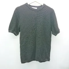 ◇ green label relaxing UNITED ARROWS カジュアル シンプル ニット感 半袖 カットソー サイズS ブラック レディース E  【1307260031126】