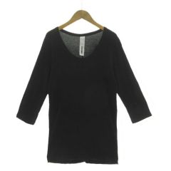 attachment アタッチメント カットソー 黒 7部丈 プリモアフライス 