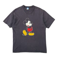 フェード】ミッキー ヴィンテージ Tシャツ 茄子紺 - メルカリ