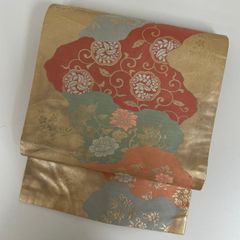 名古屋帯 正絹 唐織 琳派花錦文 九寸 MA-1097 - メルカリ