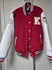 アクセス PUスリーブ スタジアム ジャケット オレンジ/ブラック 2XL