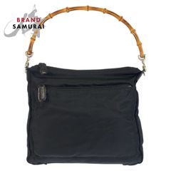 美品 PRADA プラダ テスート 三角ロゴプレート ブラック 黒 シルバー