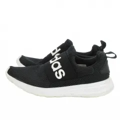 アディダス adidas スニーカー 26cm 黒 ブラック スリッポン ロゴバンド プルタブ メッシュ /MN42 ■GY59