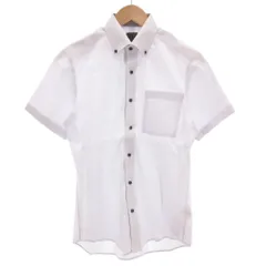 シーケーカルバンクライン ck Calvin Klein ワイシャツ ドレス 半袖 M 紫 パープル ボタンダウン ストライプ /GVのサムネイル