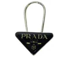 プラダ PRADA トライアングルキーチャーム キーホルダー 三角プレート ブラック M285 ■GY06のサムネイル
