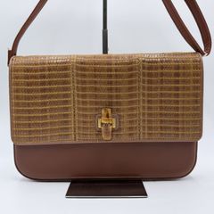 希少GUCCIバンブーターンロックハンドバッグ90'sヴィンテージオールド