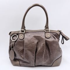 GUCCI グッチ ハンドバッグ シルバー - メルカリ