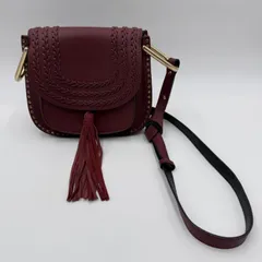 Chloé（クロエ）Hudson ハドソン ショルダーバッグ ボルドー レザー タッセル フリンジ スタッズ