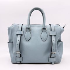 極美品】エルメス ヴィクトリア43 ボストンバッグ ハンドバッグ ブルー