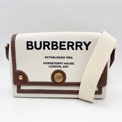 BURBERRY（バーバリー）ホースフェリープリント ノート クロスボディバッグ ショルダーバッグ キャンバス ベージュ系 レザー切替 ゴールド金具 レディース【中古】