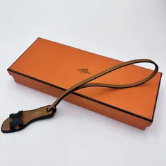 HERMÈS（エルメス）オラン・ナノ チャーム サンダルモチーフ バッグチャーム ブラック ブラウン レザー 箱付き【中古】のサムネイル