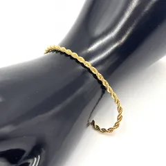 GIVENCHY（ジバンシィ）ヴィンテージ ロープチェーン ブレスレット ゴールドカラー ツイストチェーン レディース 【中古】