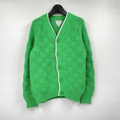 【中古】BOTTEGA VENETA 22SS インテルシアトニットカーディガン サイズS グリーン 701920 V1WX0 S ボッテガヴェネタ[17]のサムネイル