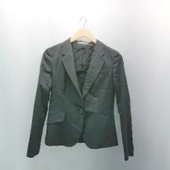 ◇ LES MUES レミュー 無地 シングル 背抜き 長袖 テーラードジャケット サイズ9 グレー レディース E  【1308290065310】のサムネイル