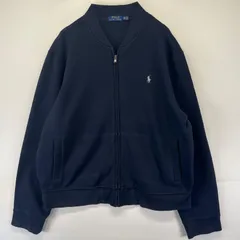 古着 ポロ・ラルフローレン POLO RALPH LAUREN ジャケット フルジップ スウェット ワンポイント 大きいサイズ 2XL  ネイビー系 メンズのサムネイル