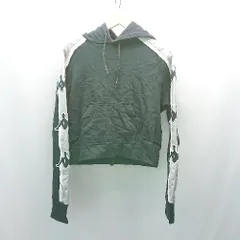 ◇ KAPPA カッパ フード ワッペン ブランドロゴ シンプル オシャレ 長袖 パーカー サイズM ブラック レディース E  【1309250036029】のサムネイル