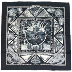 HERMES Bandana Chorus Stellarum 黒 カレ55 - メルカリ