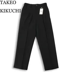 【新品 25SS】 TK タケオキクチ 春夏★ 【テック クレープ ルーズ テーパード パンツ】Sz.M メンズ 黒 未使用のサムネイル