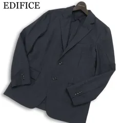 EDIFICE エディフィス 通年★ 背抜き アンコン 千鳥格子 テーラード ジャケット Sz.46 メンズ 紺 ネイビーのサムネイル