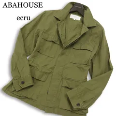 ABAHOUSE ecru アバハウス エクリュ 通年★ コットン サファリ ジャケット Sz.3 メンズ