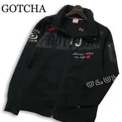 GOTCHA ガッチャ 通年★ ロゴ刺繍 フード収納 ブルゾン ジャケット Sz.M メンズ 黒 サーフのサムネイル