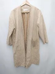 ◇ Bou Jeloud ノーカラー フェイススエード 無地 七分袖 ブルゾン サイズ38 ライトブラウン系 レディース P  【1310020003110】のサムネイル