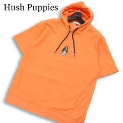 【新品 未使用】 Hush Puppies ハッシュパピー 春夏★ 半袖 ロゴ ドッグ刺繍 プルオーバー パーカー Sz.L メンズのサムネイル