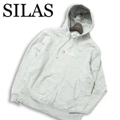 SILAS サイラス 通年★ プルオーバー スウェット ロゴ刺繍 フーディー パーカー Sz.M メンズ 灰 グレーのサムネイル