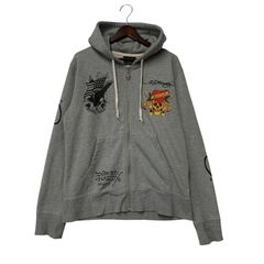 希少 EVISU 虎 タイガー カモメ刺繍 フルジップ パーカー エヴィス