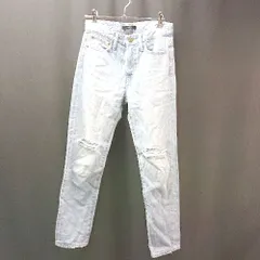 ◇ AZUL ｂｙ ＭＯＵＳＳＹ ジーンズ ダメージ加工 オールシーズン カジュアル デニムパンツ サイズXS ブルー レディース E  【1310050006020】のサムネイル
