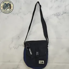 ​【人気コラボ】EASTBOY × Healthknit ショルダーバッグ 紺×黒 斜めがけ 軽量 イーストボーイ ヘルスニット 通学 サブバッグ 古着のサムネイル