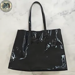 ​【H&M】エナメル トートバッグ ブラック A4可 大容量 黒 モードのサムネイル