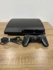 プレイステーション3 PS3 スリム CECH-3000A チャコールブラック 通電確認のみ ジャンク DUALSHOCK3付 電源ケーブル付 日本製